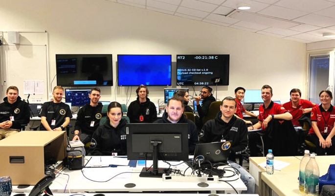 The operations room for the launch of the DROPSTAR experiment.